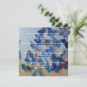 Invitation de mariage Papillons Bleus (Debout devant)