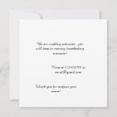 Invitation de mariage Papillons Bleus (Dos)