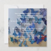 Invitation de mariage Papillons Bleus (Devant)