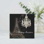 Invitation de Mariage Paris Lustre Tour Eiffel (Debout devant)