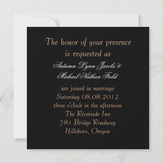 Invitation de Mariage Paris Lustre Tour Eiffel (Dos)