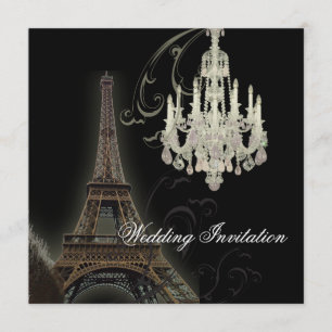 Invitation de mariage Paris Lustre Tour Eiffel