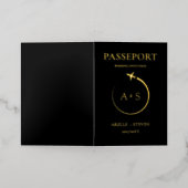 Invitation de mariage Passeport Or (Mise à l'extérieur)
