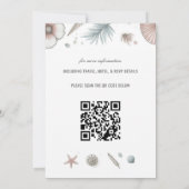 Invitation de mariage Pastel Beach avec code QR (Dos)