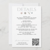 Invitation de mariage Pastel Beach avec QR & Détai (Dos)