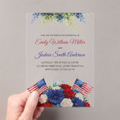 Invitation de mariage patriotique avec drapeau du  (In situ (ordinateur de poche))
