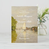 Invitation de mariage paysage à l'aquarelle (Debout devant)