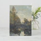 Invitation de mariage paysage d'art fin (Debout devant)