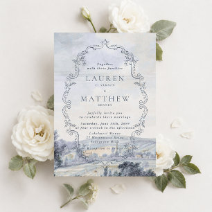 Invitation de mariage Paysage de campagne Art Fin