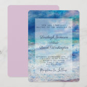 Invitation de mariage paysage marin (Devant / Derrière)