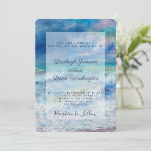 Invitation de mariage paysage marin