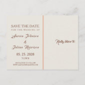 Invitation de mariage Peach Fuzz pour annoncer la  (Dos)