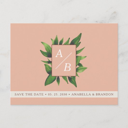 Invitation de mariage Peach Fuzz pour annoncer la  (Devant)