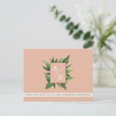 Invitation de mariage Peach Fuzz pour annoncer la  (Debout devant)