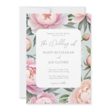 Invitation de mariage Peony Classy