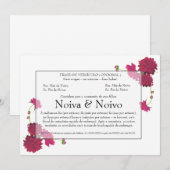 Invitation de Mariage personalizável avec des (Devant / Derrière)