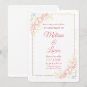 Invitation de Mariage personalizável avec des (Devant / Derrière)