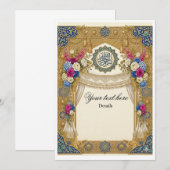 Invitation de mariage personnalisable traditionnel (Devant / Derrière)