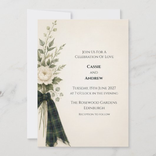 Invitation de mariage personnalisée (Devant)