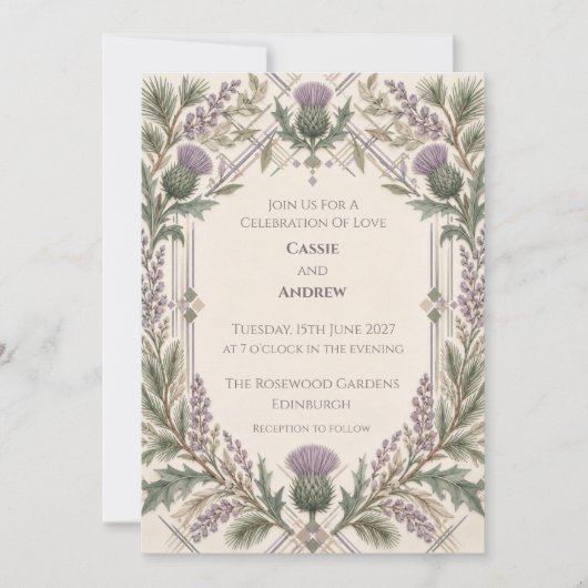 Invitation de mariage personnalisée (Devant)