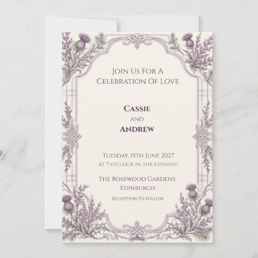 Invitation de mariage personnalisée (Devant)