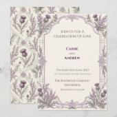Invitation de mariage personnalisée (Devant / Derrière)