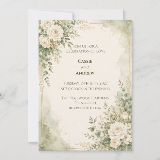 Invitation de mariage personnalisée (Devant)