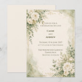 Invitation de mariage personnalisée (Devant / Derrière)