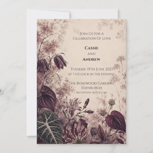 Invitation de mariage personnalisée (Devant)
