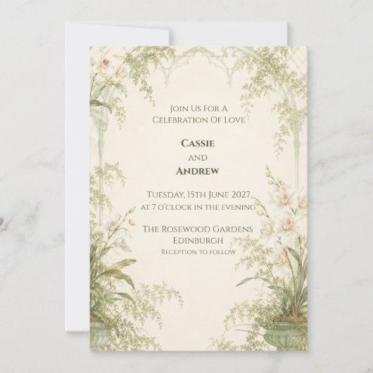 Invitation de mariage personnalisée (Devant)