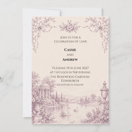 Invitation de mariage personnalisée (Devant)