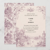 Invitation de mariage personnalisée (Devant / Derrière)