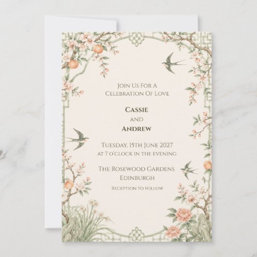 Invitation de mariage personnalisée (Devant)