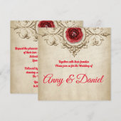 Invitation de mariage personnalisée (Devant / Derrière)