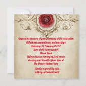 Invitation de mariage personnalisée (Dos)