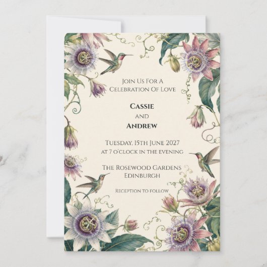 Invitation de mariage personnalisée (Devant)