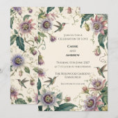 Invitation de mariage personnalisée (Devant / Derrière)