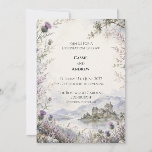 Invitation de mariage personnalisée (Devant)