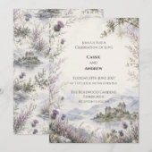 Invitation de mariage personnalisée (Devant / Derrière)