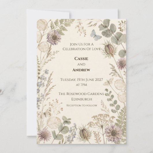 Invitation de mariage personnalisée (Devant)