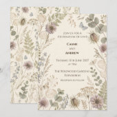Invitation de mariage personnalisée (Devant / Derrière)