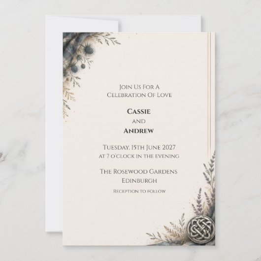 Invitation de mariage personnalisée (Devant)
