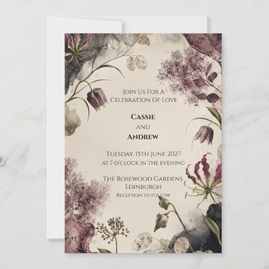 Invitation de mariage personnalisée (Devant)