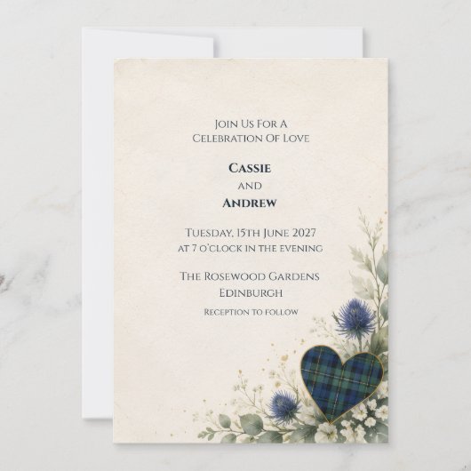 Invitation de mariage personnalisée (Devant)