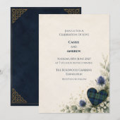 Invitation de mariage personnalisée (Devant / Derrière)