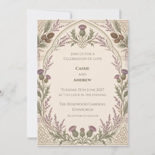 Invitation de mariage personnalisée (Devant)