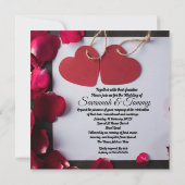 Invitation de mariage personnalisée (Dos)