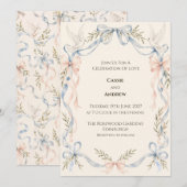 Invitation de mariage personnalisée (Devant / Derrière)