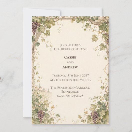 Invitation de mariage personnalisée (Devant)