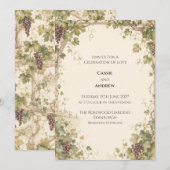 Invitation de mariage personnalisée (Devant / Derrière)